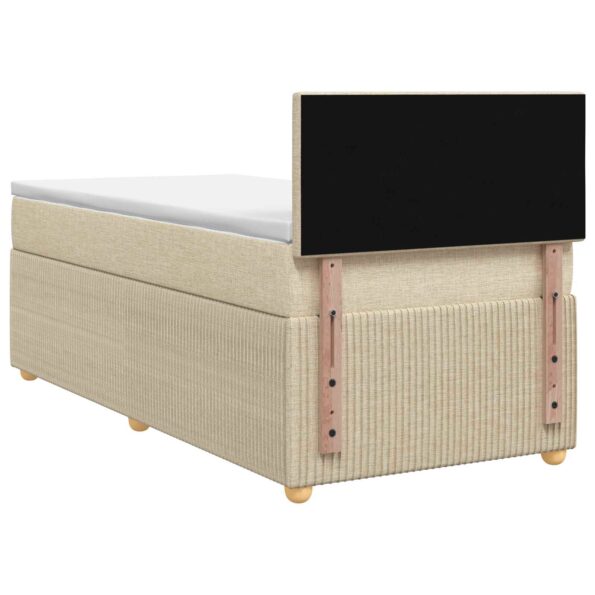 vidaXL Posteľ boxspring s matracom Krémová 90 x 200 cm Látka – Obrázok 7
