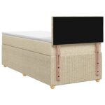 vidaXL Posteľ boxspring s matracom Krémová 100 x 200 cm Látka – Obrázok 8