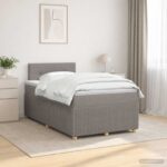 vidaXL Posteľ boxspring s matracom Sivohnedá 120 x 190 cm Látka