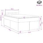 vidaXL Posteľ boxspring s matracom Sivohnedá 120 x 190 cm Látka – Obrázok 11