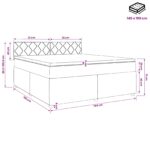 vidaXL Posteľ boxspring s matracom Svetlosivá 140 x 190 cm Látka – Obrázok 11
