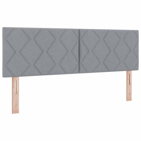 vidaXL Posteľ boxspring s matracom Svetlosivá 140 x 190 cm Látka – Obrázok 4