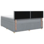 vidaXL Posteľ boxspring s matracom Svetlosivá 140 x 190 cm Látka – Obrázok 8