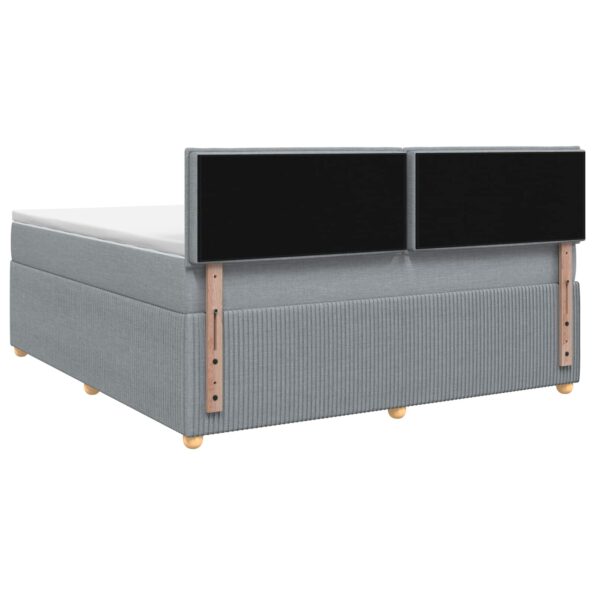vidaXL Posteľ boxspring s matracom Svetlosivá 140 x 190 cm Látka – Obrázok 8