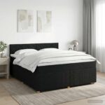 vidaXL Posteľ boxspring s matracom Čierna 140 x 190 cm Látka
