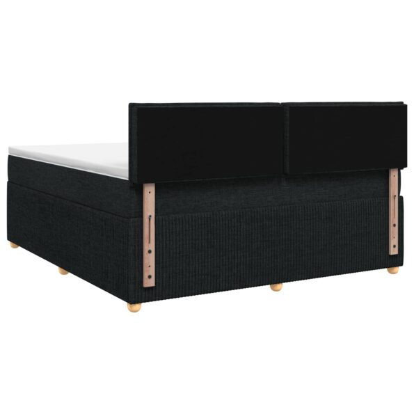 vidaXL Posteľ boxspring s matracom Čierna 140 x 190 cm Látka – Obrázok 8