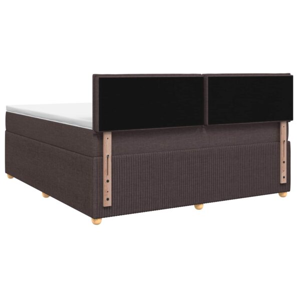 vidaXL Posteľ boxspring s matracom Tmavohnedá 140 x 190 cm Látka – Obrázok 8