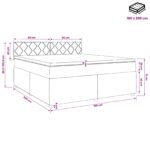 vidaXL Posteľ boxspring s matracom Čierna 180 x 200 cm Látka – Obrázok 11