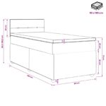 vidaXL Posteľ boxspring s matracom Ružová 90 x 190 cm Zamat – Obrázok 11