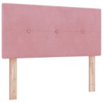 vidaXL Posteľ boxspring s matracom Ružová 90 x 190 cm Zamat – Obrázok 4