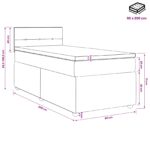 vidaXL Posteľ boxspring s matracom Ružová 90 x 200 cm Zamat – Obrázok 11