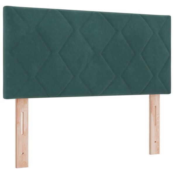 vidaXL Posteľ boxspring s matracom Tmavozelená 90 x 200 cm Zamat – Obrázok 3
