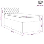 vidaXL Posteľ boxspring s matracom Ružová 100 x 200 cm Zamat – Obrázok 12