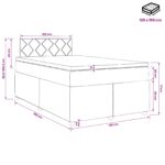 vidaXL Posteľ boxspring s matracom Modrá 120 x 190 cm Zamat – Obrázok 11