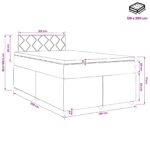 vidaXL Posteľ boxspring s matracom Tmavomodrá 120 x 200 cm Zamat – Obrázok 11