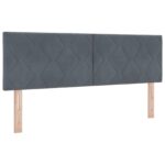vidaXL Posteľ boxspring s matracom Tmavosivá 140 x 190 cm Zamat – Obrázok 4