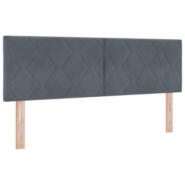 vidaXL Posteľ boxspring s matracom Tmavosivá 140 x 190 cm Zamat – Obrázok 4