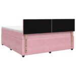 vidaXL Posteľ boxspring s matracom Ružová 140 x 200 cm Zamat – Obrázok 8