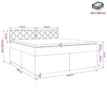 vidaXL Posteľ boxspring s matracom Ružová 140 x 200 cm Zamat – Obrázok 11