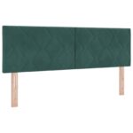 vidaXL Posteľ boxspring s matracom Tmavozelená 160 x 200 cm Zamat – Obrázok 4