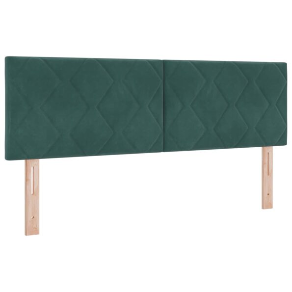 vidaXL Posteľ boxspring s matracom Tmavozelená 160 x 200 cm Zamat – Obrázok 4