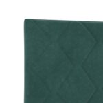 vidaXL Posteľ boxspring s matracom Tmavozelená 160 x 200 cm Zamat – Obrázok 9