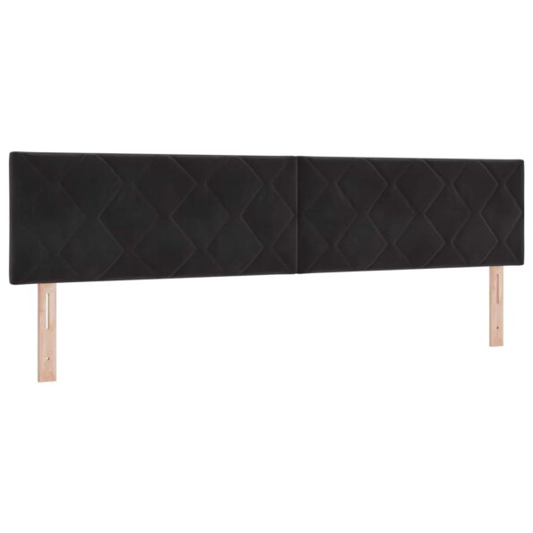 vidaXL Posteľ boxspring s matracom Čierna 200 x 200 cm Zamat – Obrázok 4