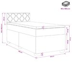 vidaXL Posteľ s boxspringom a matracom a LED Krémová 90 x 190 cm Látka – Obrázok 11