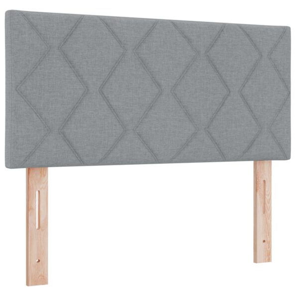 vidaXL Posteľ s boxspringom a matracom a LED Svetlosivá 100 x 200 cm – Obrázok 5