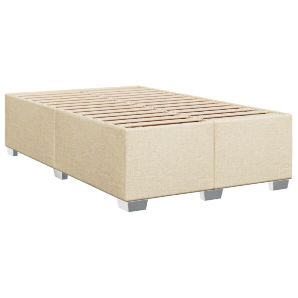 vidaXL Posteľ s boxspringom a matracom a LED Krémová 120 x 200 cm – Obrázok 6
