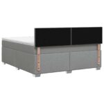 vidaXL Posteľ s boxspringom a matracom a LED Svetlosivá 140 x 200 cm – Obrázok 9