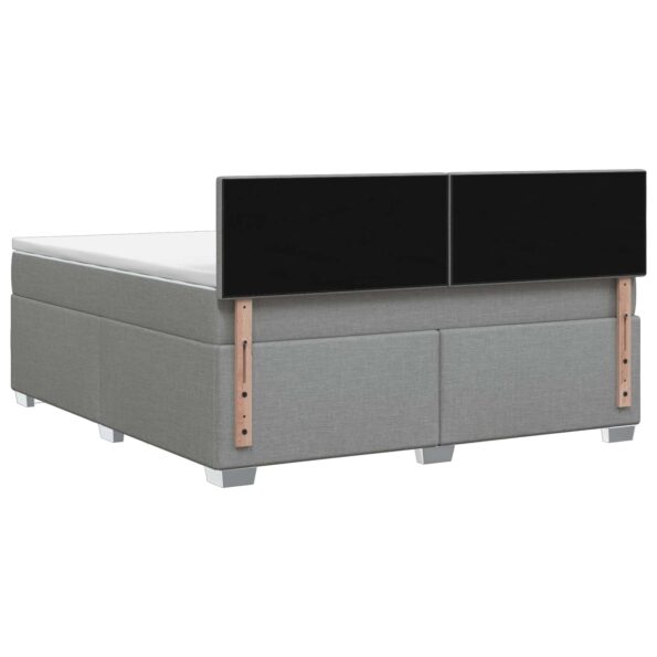 vidaXL Posteľ s boxspringom a matracom a LED Svetlosivá 140 x 200 cm – Obrázok 9