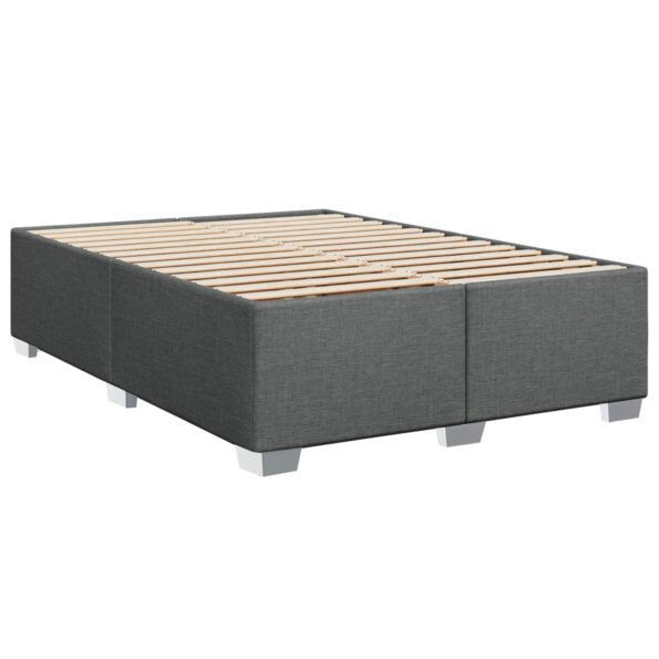 vidaXL Posteľ s boxspringom a matracom a LED Tmavosivá 140 x 200 cm – Obrázok 6