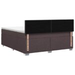 vidaXL Posteľ s boxspringom a matracom a LED Tmavohnedá 140 x 200 cm – Obrázok 9