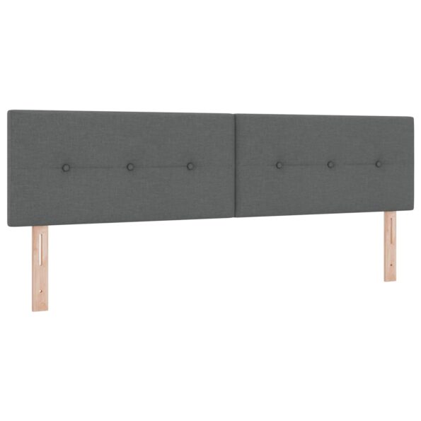 vidaXL Posteľ s boxspringom a matracom a LED Tmavosivá 180 x 200 cm – Obrázok 5