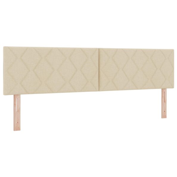 vidaXL Posteľ s boxspringom a matracom a LED Krémová 180 x 200 cm – Obrázok 5
