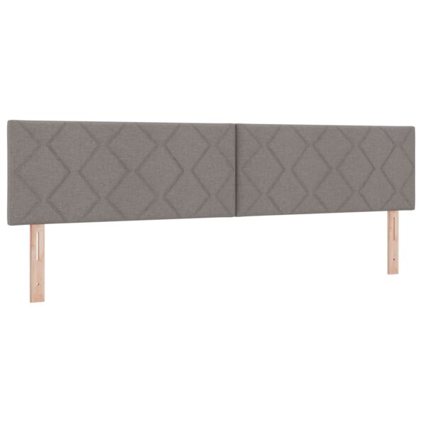 vidaXL Posteľ s boxspringom a matracom a LED Sivohnedá 200 x 200 cm – Obrázok 5
