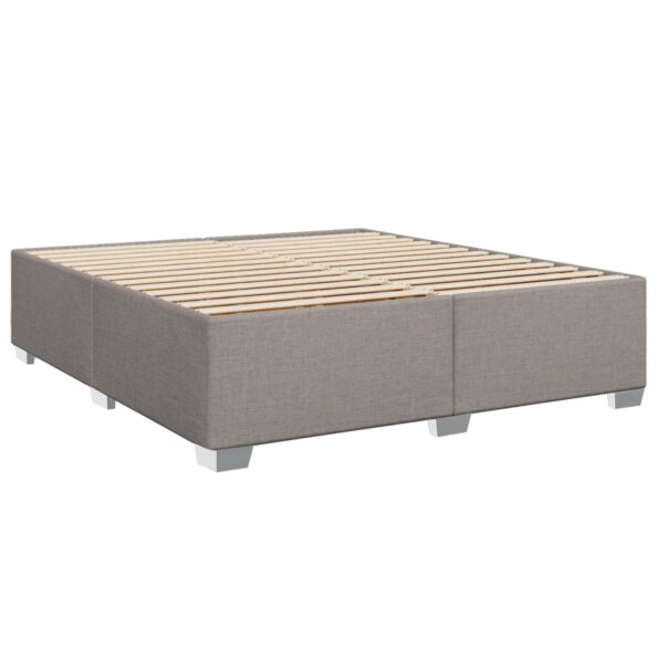 vidaXL Posteľ s boxspringom a matracom a LED Sivohnedá 200 x 200 cm – Obrázok 6