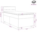 vidaXL Posteľ s boxspringom a matracom a LED Modrá 80 x 200 cm Zamat – Obrázok 13