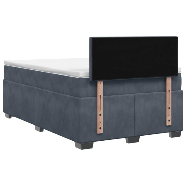 vidaXL Posteľ s boxspringom a matracom a LED Tmavosivá 120 x 190 cm – Obrázok 9