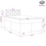 vidaXL Posteľ s boxspringom a matracom a LED Modrá 120 x 190 cm Zamat – Obrázok 13