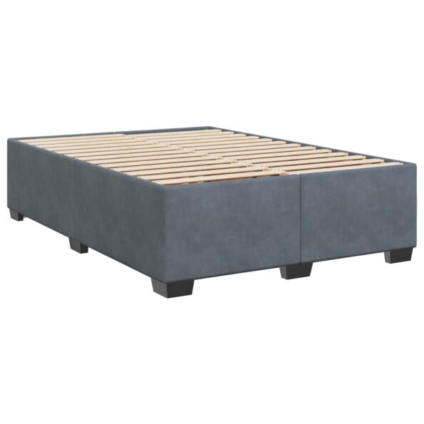 vidaXL Posteľ s boxspringom a matracom a LED Tmavosivá 140 x 200 cm – Obrázok 6