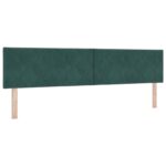 vidaXL Posteľ s boxspringom a matracom a LED Tmavozelená 200 x 200 cm – Obrázok 5