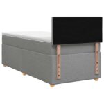 vidaXL Posteľ boxspring s matracom Svetlosivá 80 x 200 cm Látka – Obrázok 9