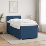 vidaXL Posteľ boxspring s matracom Modrá 80 x 200 cm Látka