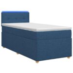 vidaXL Posteľ boxspring s matracom Modrá 80 x 200 cm Látka – Obrázok 2
