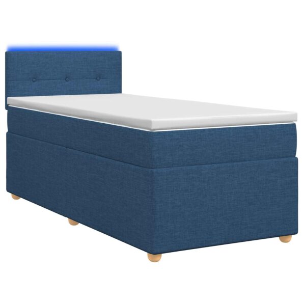 vidaXL Posteľ boxspring s matracom Modrá 80 x 200 cm Látka – Obrázok 2