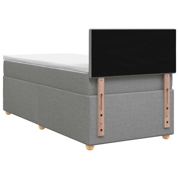 vidaXL Posteľ boxspring s matracom Svetlosivá 90 x 200 cm Látka – Obrázok 7