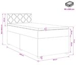 vidaXL Posteľ boxspring s matracom Krémová 90 x 200 cm Látka – Obrázok 11