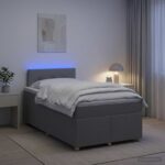 vidaXL Posteľ boxspring s matracom Svetlosivá 120 x 190 cm Látka